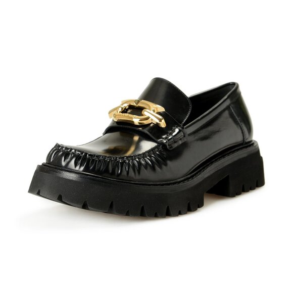 Salvatore Ferragamo Women's "INGRID" 100% Leather Loafers Shoes US 9.5C IT 39.5C - Picture 1 of 7